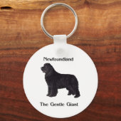 Newfoundland Dog the Gentle Giant Sleutelhanger (Voorkant)