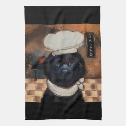 Newfoundland Dog Theedoek (Verticaal)