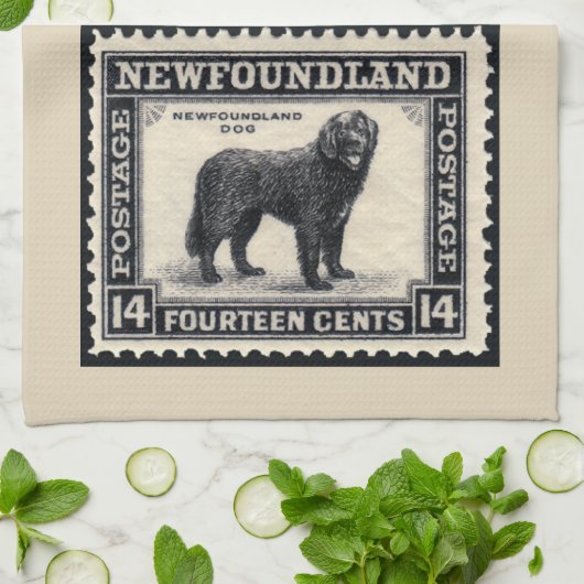  Newfoundland Dog Theedoek (Gevouwen)