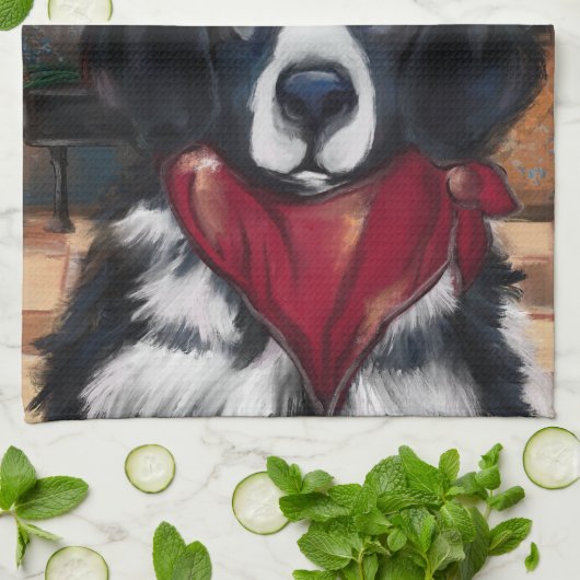 Newfoundland Dog Theedoek (Gevouwen)