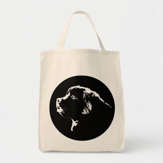 Newfoundland Dog Tote Bag Organic Shopping Bag (Voorkant)