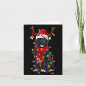 Newfoundland Dog Tree Christmas Lights Xmas Pajama Kaart (Voorkant)