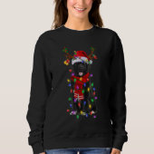 Newfoundland Dog Tree kerstlampjes Pajama Trui (Voorkant)
