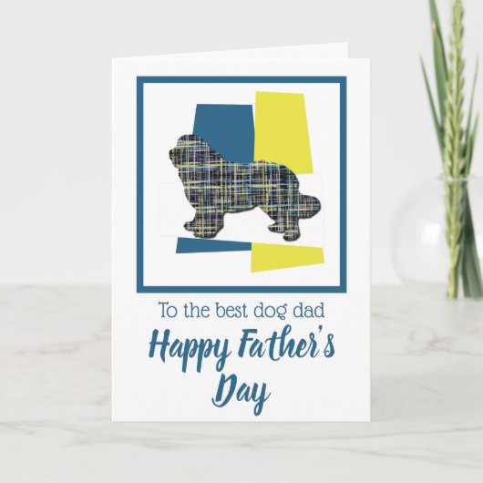 Newfoundland Dog TriColor Father Day Kaart (Voorkant)