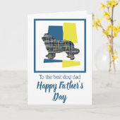 Newfoundland Dog TriColor Father Day Kaart (Gele Bloem)