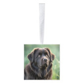 Newfoundland Dog Two Photo Kerstmis Holiday Decoratie (Rechts)