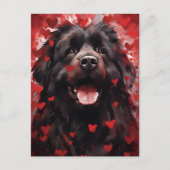 Newfoundland dog Valentijnsdag Briefkaart (Voorkant)