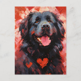 Newfoundland dog Valentijnsdag Briefkaart