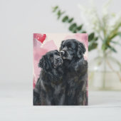 Newfoundland dog Valentijnsdag Briefkaart (Staand voorkant)