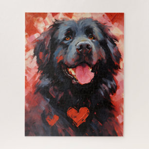 Newfoundland dog Valentijnsdag Legpuzzel