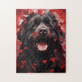 Newfoundland dog Valentijnsdag Legpuzzel