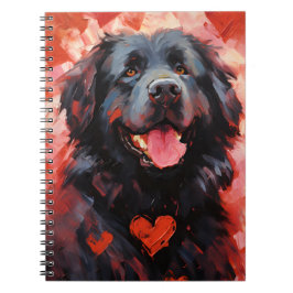 Newfoundland dog Valentijnsdag Notitieboek