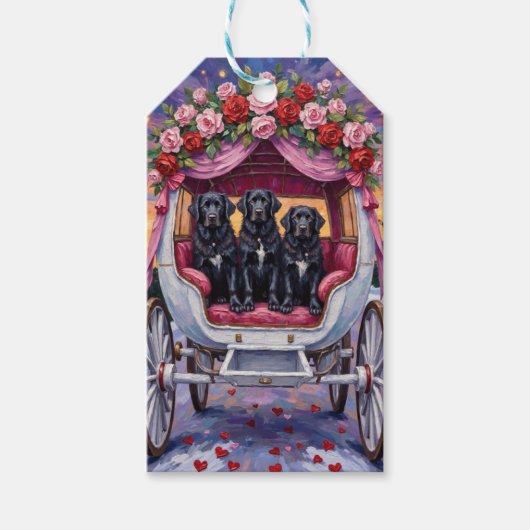 Newfoundland Dog Valentine's Day  Cadeaulabel (Voorkant)