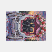 Newfoundland Dog Valentine's Day Fleece Deken (Voorkant (Horizontaal))