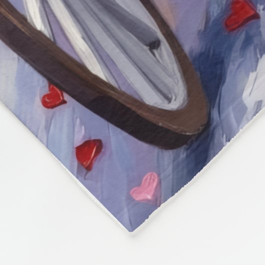 Newfoundland Dog Valentine's Day  Fleece Deken (Hoek)