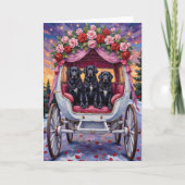 Newfoundland Dog Valentine's Day  Kaart (Voorkant)