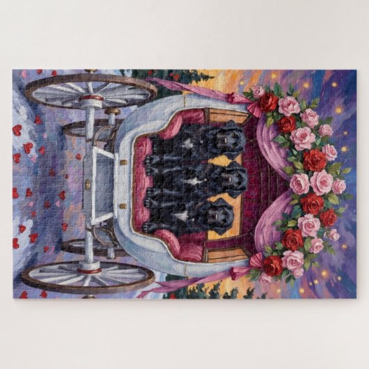 Newfoundland Dog Valentine's Day  Legpuzzel (Horizontaal)