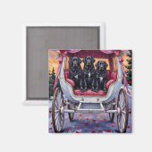 Newfoundland Dog Valentine's Day  Magneet (Voorkant / Achterkant)