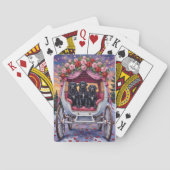 Newfoundland Dog Valentine's Day  Pokerkaarten (Achterkant)