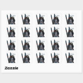 NEWFOUNDLAND DOG VIERKANTE STICKER (Vel)