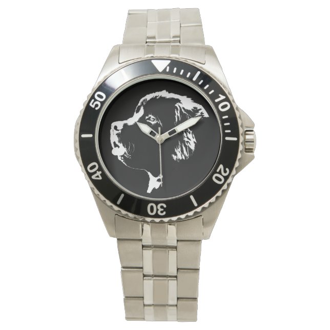 Newfoundland Dog Watch Newfoundland Wrist Watch Horloge (Voorkant)