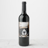 Newfoundland Dog Wijn Etiket (Voorkant)