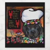 Newfoundland Dog Wijn Etiket (Enkel label)