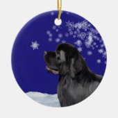 Newfoundland Dog Winter Wonderland Ornament (Voorkant)