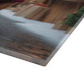 Newfoundland Dogs Christmas Snow Holiday Snijplank (Hoek)