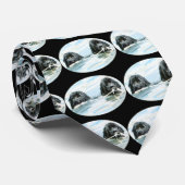 Newfoundland Dogs Swimming Stropdas (Opgerold)