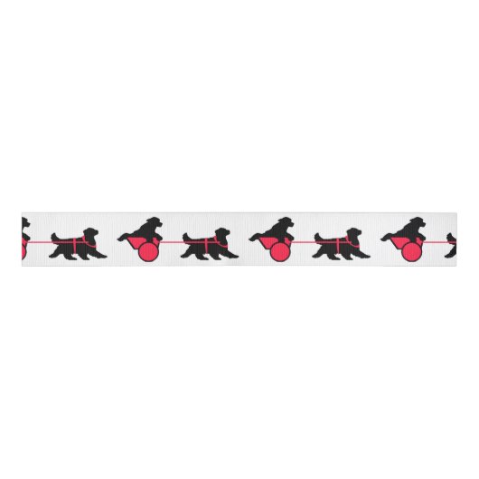 Newfoundland Draft Dog Ribbon Grosgrain Lint (Voorkant)
