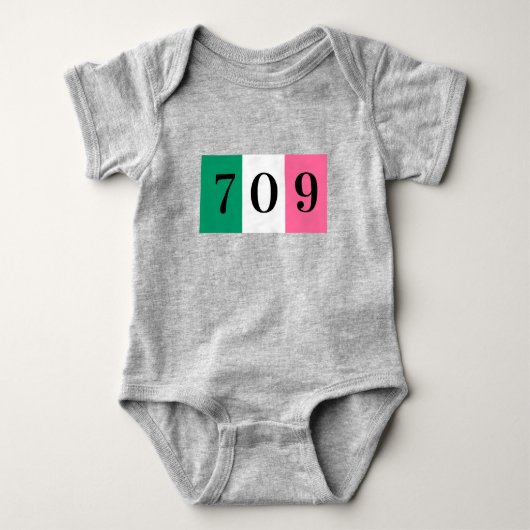 Newfoundland en arbeidshoudende baby 709 romper (Voorkant)