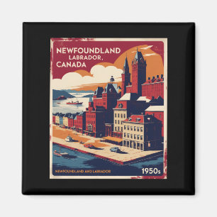 Newfoundland en Labrador Canada 1950 Vintage TRA Magneet