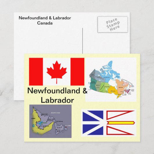 Newfoundland en Labrador Canada Briefkaart (Voorkant / Achterkant)