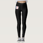Newfoundland en Labrador Flag Black Leggings (Voorkant)