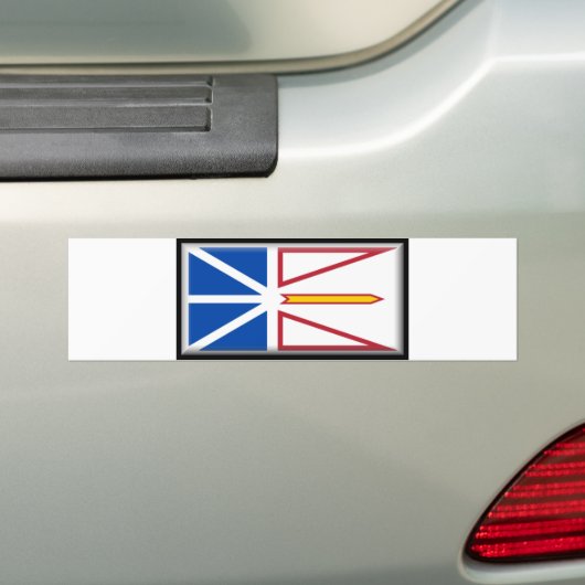 Newfoundland en Labrador Flag Bumpersticker (Op auto)