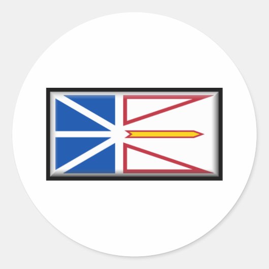 Newfoundland en Labrador Flag Ronde Sticker (Voorkant)
