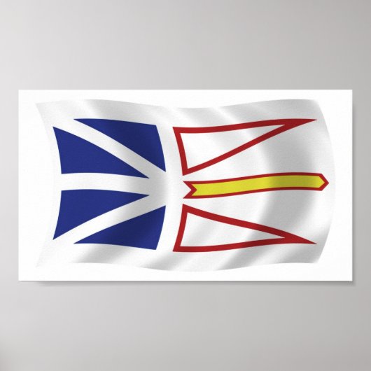 Newfoundland en Labrador Vlag Poster Print (Voorkant)