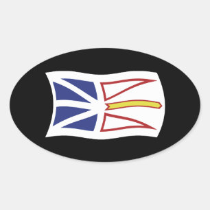Newfoundland en Labrador Vlagsticker Ovale Sticker