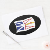 Newfoundland en Labrador Vlagsticker Ovale Sticker (Envelop)