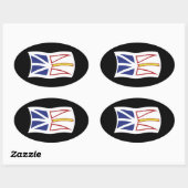 Newfoundland en Labrador Vlagsticker Ovale Sticker (Vel)
