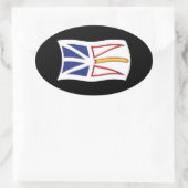 Newfoundland en Labrador Vlagsticker Ovale Sticker (Tas)