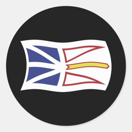 Newfoundland en Labrador Vlagsticker Ronde Sticker (Voorkant)