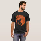 Newfoundland en Moon Halloween Hondenliefhebber Gi T-shirt (Voorkant volledig)