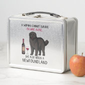Newfoundland en wijn Funny dog (In situ)