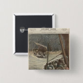 Newfoundland Fishermen Vierkante Button 5,1 Cm (Voorkant /achterkant)