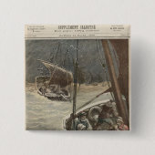 Newfoundland Fishermen Vierkante Button 5,1 Cm (Voorkant)