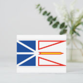 NEWFOUNDLAND FLAG BRIEFKAART (Staand voorkant)