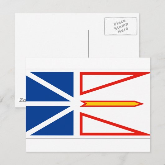 NEWFOUNDLAND FLAG BRIEFKAART (Voorkant / Achterkant)