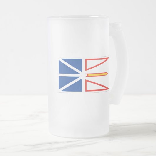 NEWFOUNDLAND FLAG MATGLAS BIERPUL (Voorkant rechts)